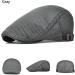 2 Pack Men's Breathable Mesh Newsboy Hats - Adjustable Duckbill Ivy Gatsby Cabbie Caps in Grey/Khaki - Buy Online on GoSupps.com