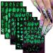 Halloween Nail Art Stickers Glow in The Dark Luminous Halloween Nail Decals DIY Nail Art Supplies for Halloween Days Luxury Pegatinas para U as Women Girls DIY Nail Decorations