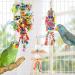 KATUMO Small Bird Toys - Natural Wood Ladder & Colorful Bamboo Shredding Toy for Parrots & Small Birds - Buy Online on GoSupps.com