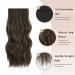 Feshfen Clip In Extensions - 4pcs 50cm Chocolate Brown & Blonde Wavy Synthetic Hair - 180g Hair Extensions for Women - Buy Online on GoSupps.com