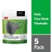 3M Daily Face Mask 5 Pack Gray - Reusable Washable Lightweight Cotton Fabric with Adjustable Ear Loops - Buy Online on GoSupps.com