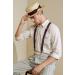 BABEYOND 1920s Gatsby Boater Hat - Red/Black - Small/Medium - Buy Online on GoSupps.com