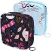 Lestp 2PCS Sanitary Napkin Storage Bag Menstrual Pad Bag with Zipper Waterproof Period Pouch Menstrual Cup Holder for Teen Girls for School Tampon Bag for Purse First Period Bag for Women