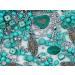 2.3 oz Czech Bohemia Glass Pressed Beads Mix - Turquoise Green Copper Crystal Silver - Handmade - Buy Online on GoSupps.com