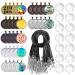 CSDTYLH 210Pcs Pendant Trays Kit  Bezel Pendant Trays Charms Bulk with Glass Cabochon and Necklace Cords Set for Homemade Necklaces and Jewelry Making  DIY Crafts  Resin Art  Paint Pour Skins 210 PCS