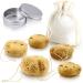 tom&pat Menstrual Sponge with String Alternative to Soft Tampon and Menstrual disc - DERMATEST: Very Good with Travel Change case Natural Sponge Washable & Reusable (Size S / 5 x 3-5 cm)