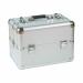 Nails Factory N & BF Small Professional Cosmetic Case | Silver ABS & Aluminum | Lockable 2-Floor Beauty Case with Fold-Out Shelves - Ideal for Travel & Storage - Buy Online on GoSupps.com