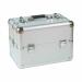 Nails Factory N & BF Small professional cosmetic case in silver |Robust thanks to ABS plastic & high -quality aluminum |Lockable beauty case with 2 floors |Fold -out subjects
