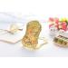 Jinvun Antique-Like Gold Peacock Compact Mirror - Durable Travel Purse Makeup Mirror | Vintage Design, Shield Shape, Magnification | Unique Jewellery Gift - Buy Online on GoSupps.com