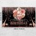 Glitter Balloon Birthday Party Decorations in Black, Silver, Rose Gold - Happy Birthday Banner, Backdrop for Women, Girls, Baby Shower, Sweet 16 - Photography Background and Photo Booth Props - Buy Online on GoSupps.com