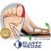 Cluffy Wedge Shoe Insert Pad for Foot and Heel Pain - Medium Black - Set of 2 Wedges - Fits Men's US 7-10.5 and Women's US 8-12 - Buy Online on GoSupps.com