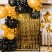 2Pcs Gold Foil Fringe Curtain - HADEEONG 3.28ft x 6.56ft Metallic Tinsel Backdrop Party Streamers Door Curtains Photo Backdrop for Wedding Birthday Bridal Shower Baby Shower Party Decorations - Buy Online on GoSupps.com
