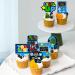 Video Game Cupcake Toppers 36pcs Game Party Cupcake Picks Game On Controllers Cake Picks Gamepad Birthday Party Decoration for Game Theme Baby Shower Supplies(Blue) - Buy Online on GoSupps.com