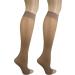 Truform Sheer Compression Stockings for Women - 8-15 mmHg Open Toe Knee High 20 Denier Beige Large (1 Pair) - International Shipping Available - Buy Online on GoSupps.com