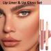Nude Liquid Lipgloss & Lip Liner Set | Long Lasting & Waterproof Lip Stain | Highly Pigmented Lipstick & Lipliner Pencil | Daily Makeup Kit (07) - Buy Online on GoSupps.com