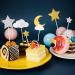 72 Pieces Glitter Star Moon Cupcake Toppers Moon Star White Clouds Cake Toppers Cake Decoration for Birthday Party Baby Shower Wedding Christmas Valentine's Day - Buy Online on GoSupps.com
