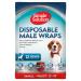 Simple solution disposable dog diapers for males |Most diapers with super absorbent leak -proof fit |Excessible urination incontinence or marking of the male