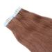 Tape In Hair Extensions #6 Brown - 70cm - 100% Remy Real Hair - 60 Tresses - Easy Adhesive Tape - Novon Hair Extensions - Buy Online on GoSupps.com
