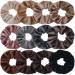 12 Pcs Neutral Velvet Hair Scrunchies Elastic Hair Ties Hair Bands Scrunchie for Women Girls Hair Accessories 12 Colors