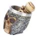 JTLB Men's Beard Shaving Kit Stainless Steel Shaving Bowl Skeleton Head Beard Brush Set
