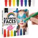 Bik Bok Creations Set of 8 Rainbow Face Paint Crayons for All Ages - Ideal for Kids and Adults Perfect for Parties Halloween and More!