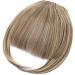 Clip In Bangs Hair Extensions - Dark Brown & Gold Blonde | Neat Fringe Hairpiece for Women - Buy Online on GoSupps.com