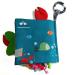 Fish Soft Cloth Book for Babies and Toddlers - Shark Tails Crinkle Toy with Teether Ring - Ocean Animal Early Education Activity Book - Buy Online on GoSupps.com