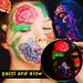 Teekerwan 6 PCs Glow in the Dark Face & Body Paint Set - UV Blacklight Neon Fluorescent Easily Cleanable Perfect for Parties & Events - Buy Online on GoSupps.com