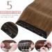 SEGO Clip in Hair Extensions - 100% Remy Human Hair Light Brown #6 5 Clips 18 Inch (45cm) 50g - Premium Quality - Buy Online on GoSupps.com