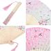 Foldable Bamboo Hand with Tassel | Elegant Wall Decor for Women - 4 Piece Set in White Cherry Pink Cherry Blue Cherry & Purple Cherry - Perfect Gift! - Buy Online on GoSupps.com