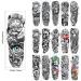 Konsait 15 Sheets Large Temporary Tattoos | Full Arm Tattoo Sleeves for Men and Women | Black Body Stickers | Fake Body Art - Buy Online on GoSupps.com
