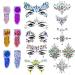 Face Body Gems Jewels Stickers Body Jewels Stickers Stick on 10 Sets with 6 Boxes Chunky Glitter for Women Makeup Festival pattern14