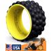 Acumobility Back Roller, Back Stretcher & Back Cracker for Back Pain - Patented Premium Foam Roller 11" Height 7" Width The Ultimate Yoga Wheel, Spine Cracker & Back Massager Wheel for Back Cracking Yellow