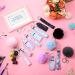 30-Piece Marble Lipstick Holder Keychain Set with Wristlet Lanyard - Square Style Lipstick Holder with Pom Pom Accessory - Buy Online on GoSupps.com