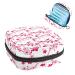 Fresh Red Cherry Blossom Pattern Sanitary Napkin Storage Bag Feminine Menstrual Cup Pouches Nursing Pad Holder Tampon Bags Portable Period Bag for Women Teen Girls 1Pcs Multi-colored 5