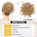 Flufymooz Messy Bun Hairpiece for Women | Elastic Drawstring Large Curly Bun Scrunchie | Synthetic Hair Extensions in Golden Blonde - Buy Online on GoSupps.com