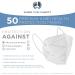 Salon World Safety KN95 Protective Masks - Box of 50 | 95% Filter Efficiency | 5-Layer Non-Woven Fabric | Safe & Easy Breathing | White - Buy Online on GoSupps.com