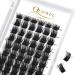 Cluster Lashes QueWel 72 pieces DIY cluster eyelash extension soft individual eyelashes d Curl lye catering cluster Mix8 16 mm length light for personal make-up use at home (qu02-D mix8-16) 1 piece (1 Pack) Qu02-D-Mix 8-16mm