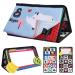 Baby Floor Mirror Flip with Cloth Book and Teethers for Babies Infants Developmental Montessori Sensory Toys Black & White High Contrast for Newborn Toddler 0 3 6 12 Months Gift
