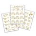 Bride to Be Temporary Tattoos - 50 Gold Metallic Designs for Bachelorette Party, Waterproof & Non-Toxic - Buy Online on GoSupps.com