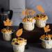 Blumomon 30PCS Maple leaf Happy Autumn Cupcake Toppers with Glitter Maple Leaf Fall Theme Cupcake Picks for Happy Day Theme Birthday Party Cake Decorations Supplies Leaf-30-orange - Buy Online on GoSupps.com