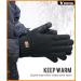 Keecow Men's Winter Touchscreen Gloves - Warm Thermo Fleece Knitting for Outdoor Sports & Running - Black - Buy Online on GoSupps.com