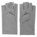 Professional 1 Pair UV Gloves For Nails Art Light Protection Gel Polish Manicure Care Fingerless Moisturizing Hand Protector Manicure Tools (Grey)