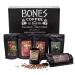 Bones Coffee Company World Tour Sample Pack with specialty Mug | Pack of 5 Assorted Single-Origin Ground Coffee Beans | Medium Roast Coffee Beverages (Ground)