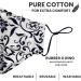 Washable 3-Layer Cotton Face Masks with Nose Wire for Glasses Wearers | Reusable & Breathable | Filter Pocket & Adjustable Loops (2-Pack, Floral - Q) - Buy Online on GoSupps.com