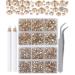 LPBeads 6000 Pieces Champagne Non Hotfix Rhinestones 6 Sizes Round Crystal Glass Flat Back Rhinestones with Tweezers and Picking Pen for Nail Art Crafts Clothes Bags DIY 11 Champagne