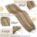 Ugeat Real Hair Microring Extensions 60cm - Blond & Golden Brown Highlights - 50g - #10/613 Micro Bonding Hair Extensions - Buy Online on GoSupps.com