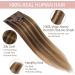 Real Hair Extensions Clip in Human Hair (16inch-65g 4/27 Medium Brown&Dark Blonde) 8pieces Highlighted Straight -Basic Thickness- Remy Hair Extensions - Buy Online on GoSupps.com
