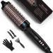 TerviiIX hot brush Ceramic-turmalin-ion-locken bar brush 38 mm thermal brush hot circular brush for root volume and loose curls digital display 5 temperatures brush volume dual voltage 38mm black