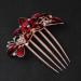 Crystal Bridal Wedding Hair Comb - Red Rhinestone Hair Accessory for Women | Elegant Bridal Hair Clip - Buy Online on GoSupps.com